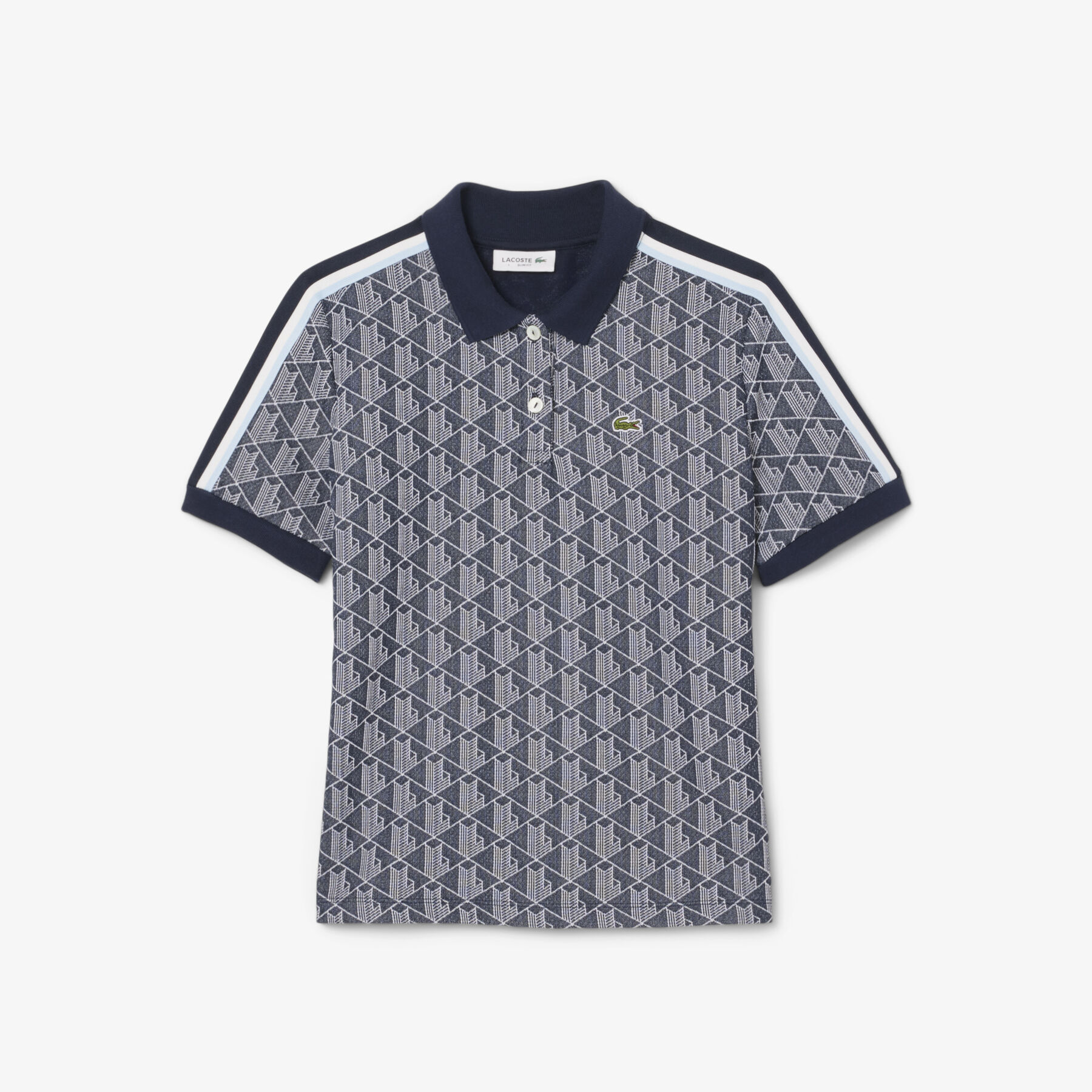 Slim Fit Monogram Jacquard Polo Shirt Slim Fit Monogram Jacquard Polo Shirt