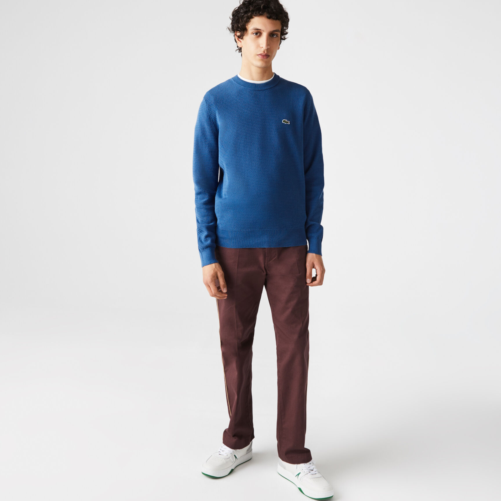 Men’s Crew Neck Textured Organic Cotton Sweater Men’s Crew Neck Textured Organic Cotton Sweater