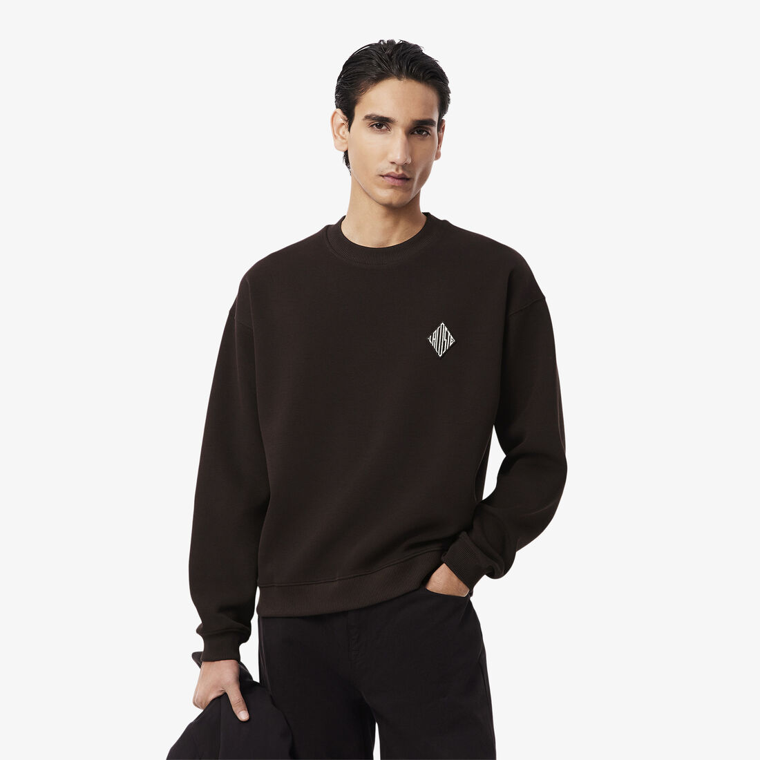 Double Face Pique Badge Sweatshirt