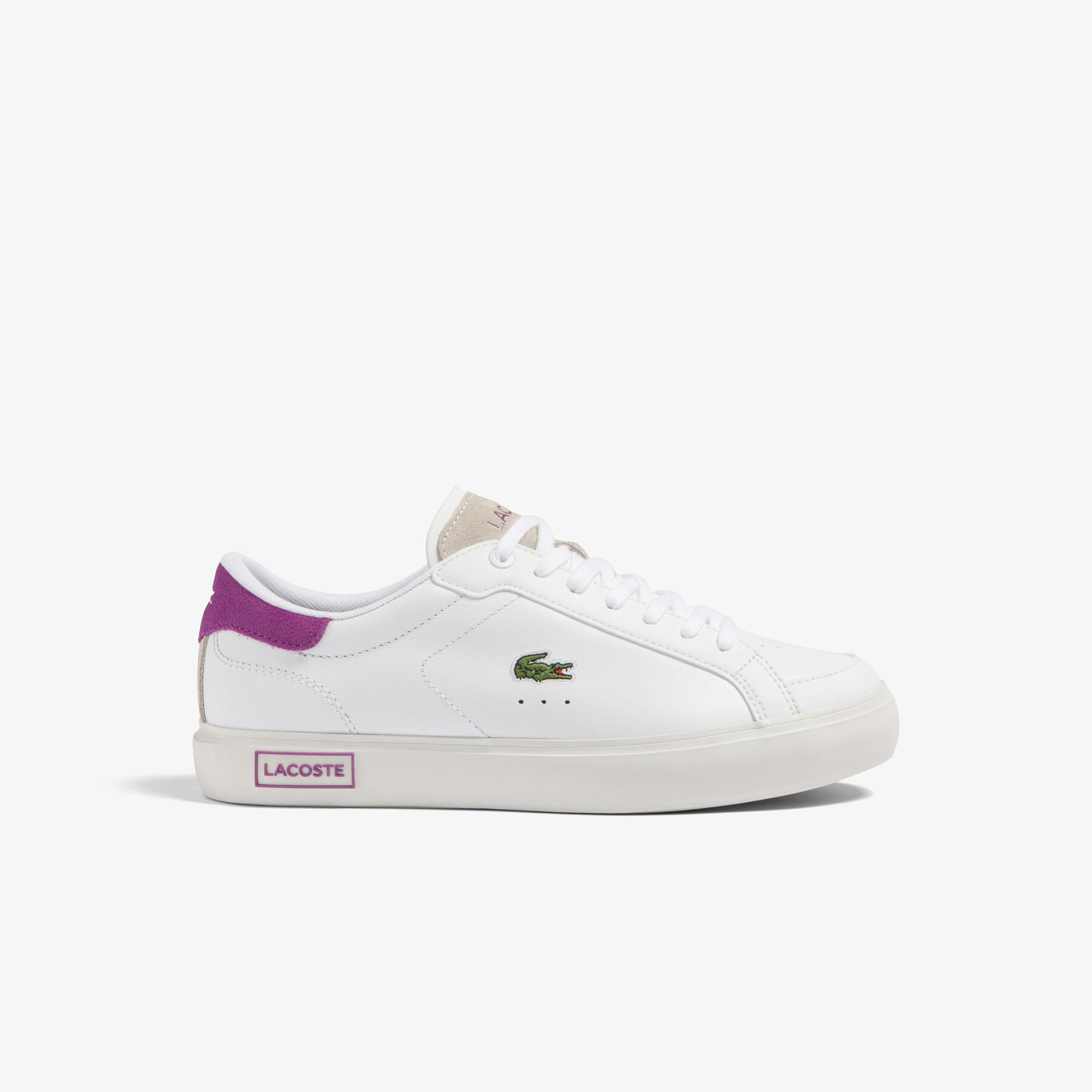 Women's Lacoste Powercourt Leather Trainers women s lacoste powercourt leather trainers