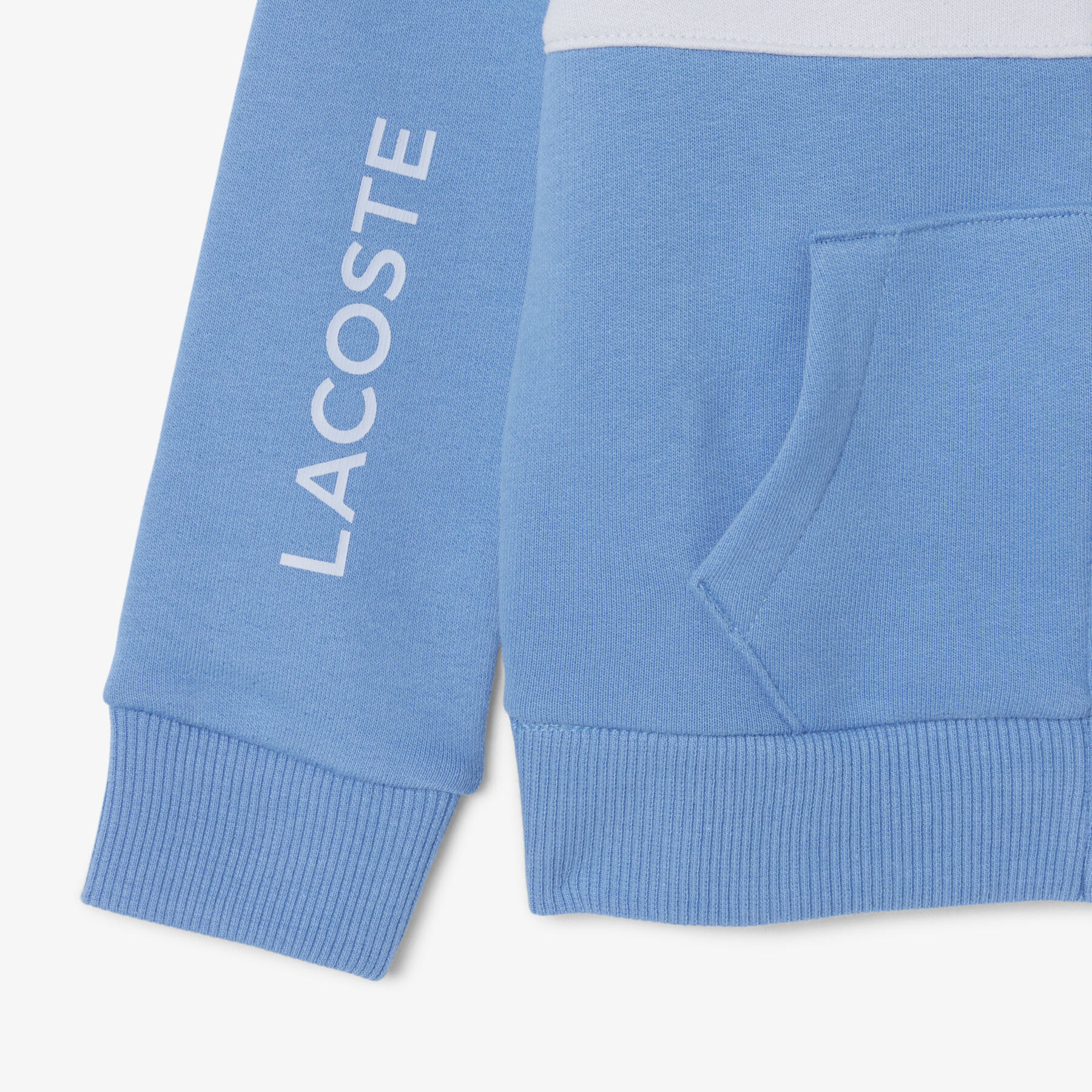 lacoste colorblock zipped hoodie