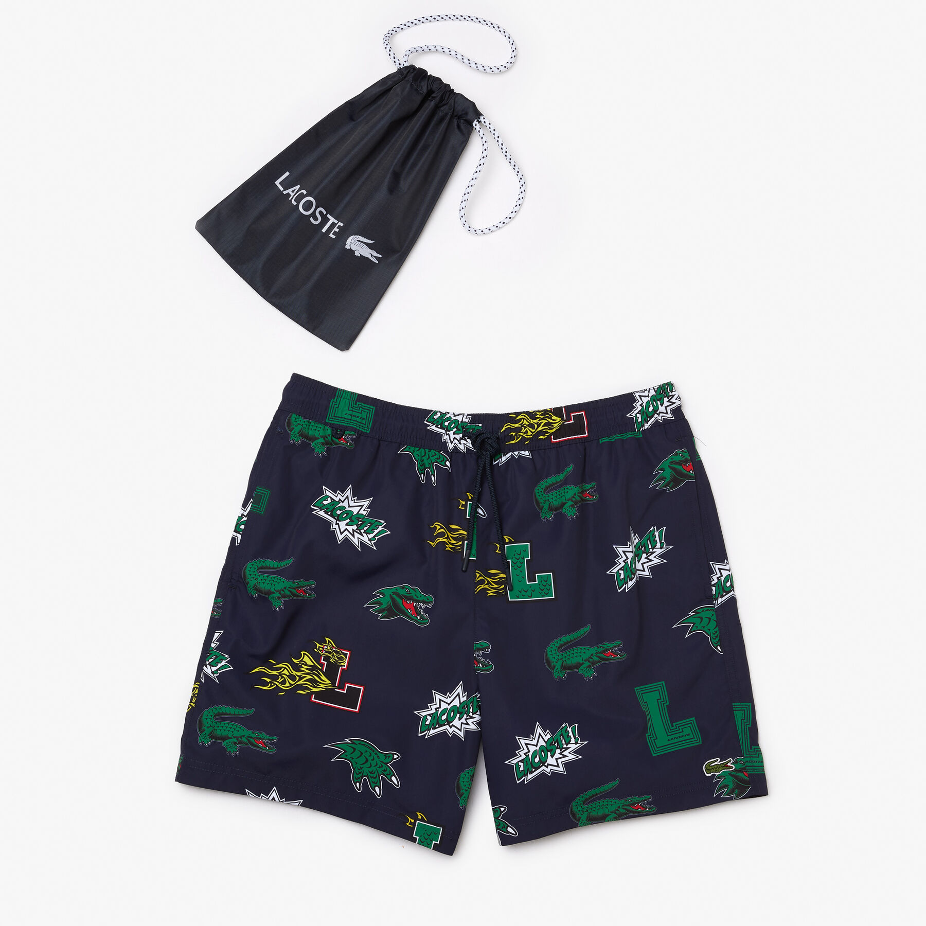 men s lacoste holiday mesh lined swimming trunks