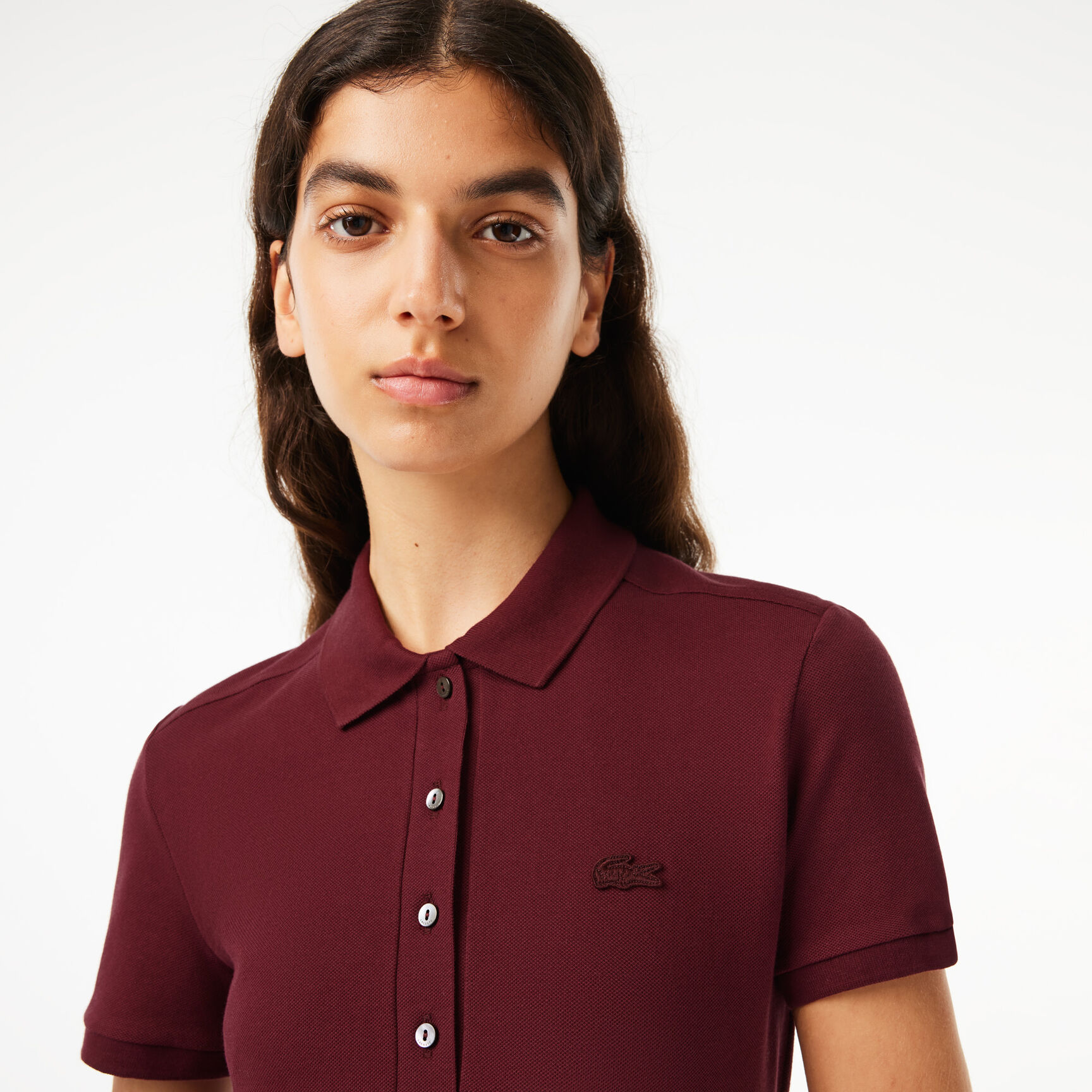 Slim Fit Stretch Petit Pique Polo Dress