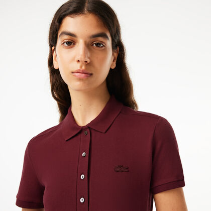 Slim Fit Stretch Petit Pique Polo Dress