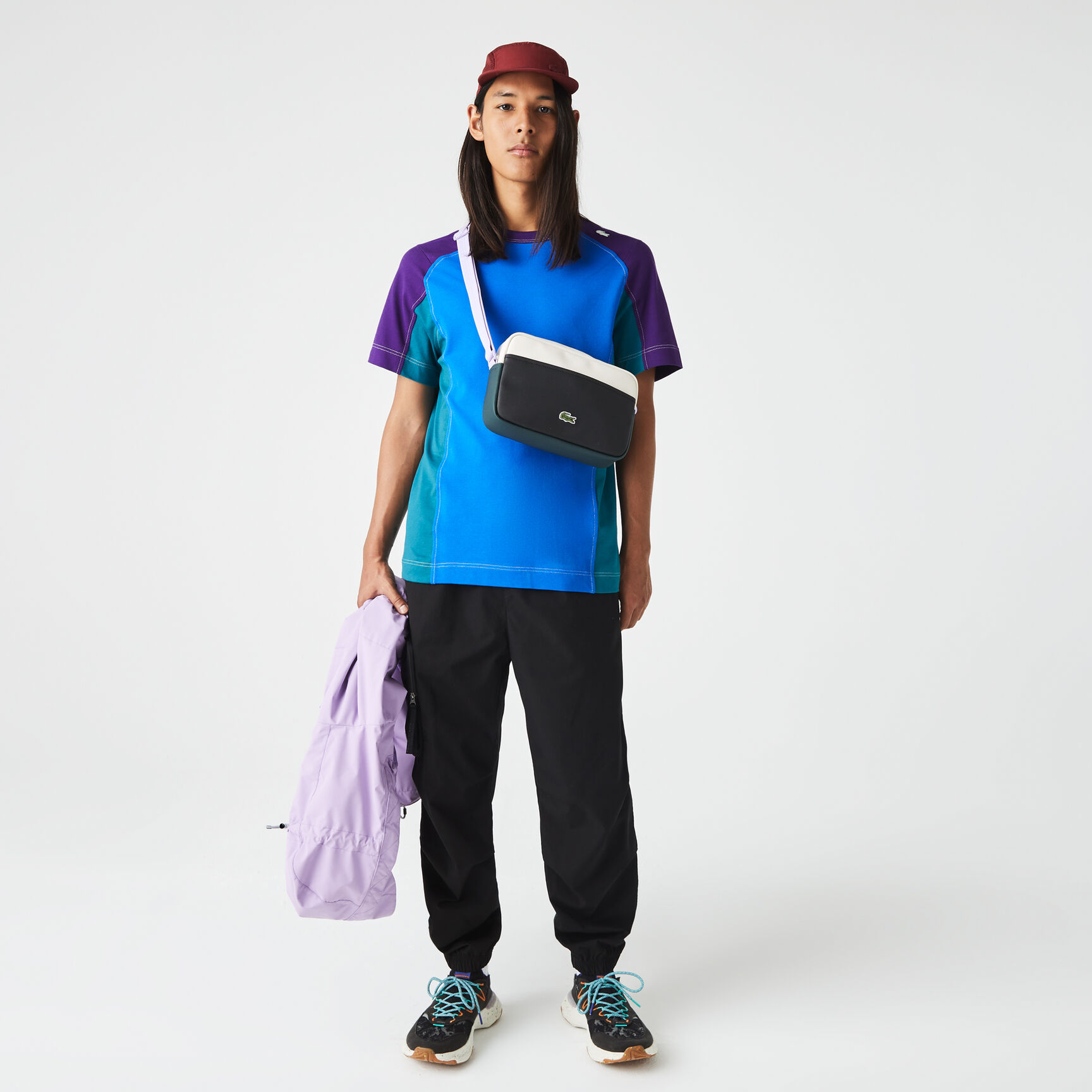 تيشيرت لاكوست مقسم بألوان بقصة عادية للرجال مجموعة Héritage تيشيرت لاكوست مقسم بألوان بقصة عادية للرجال مجموعة Héritage