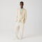 lacoste men s straight fit cotton and linen blend blazer