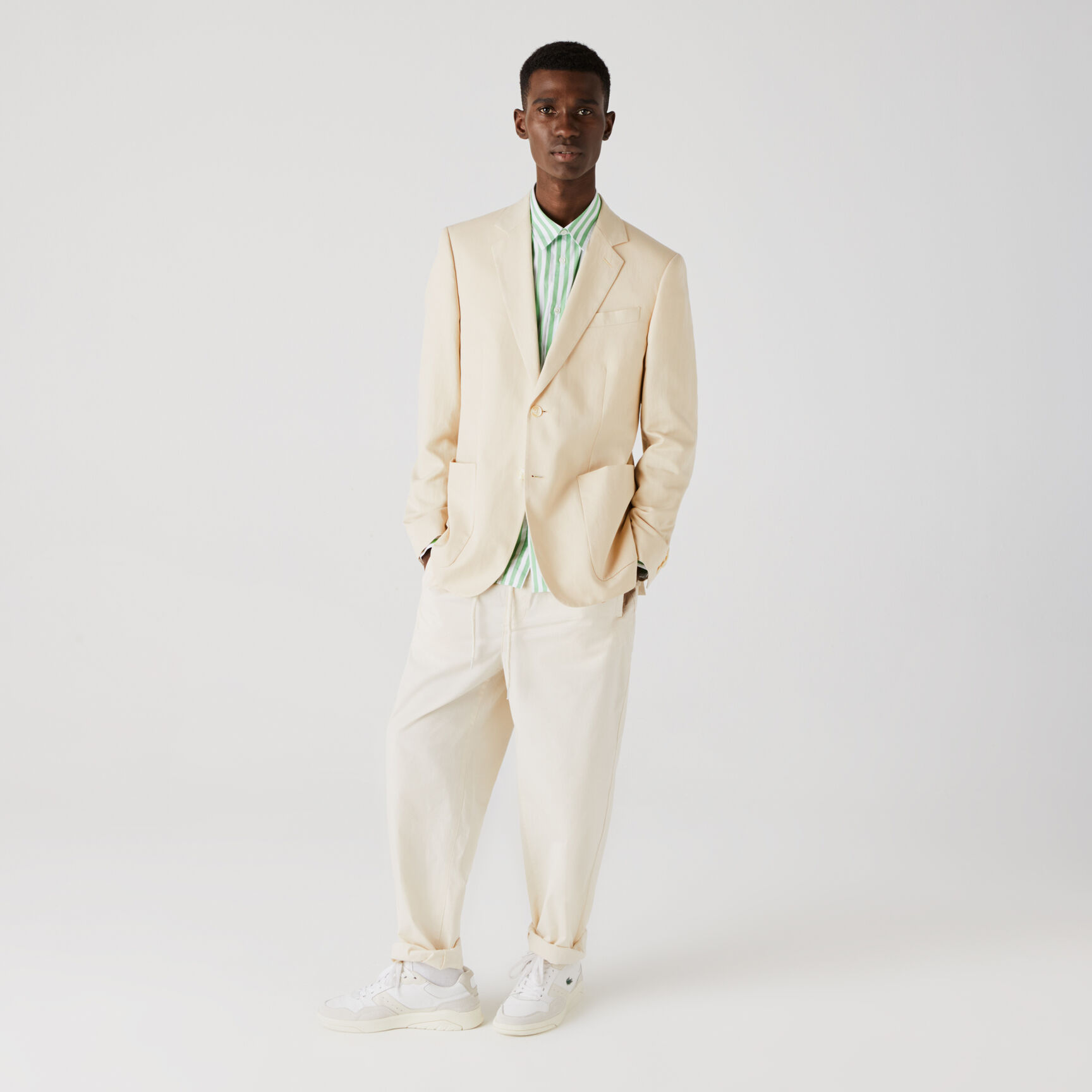 Men’s Straight Fit Cotton And Linen Blend Blazer Men’s Straight Fit Cotton And Linen Blend Blazer