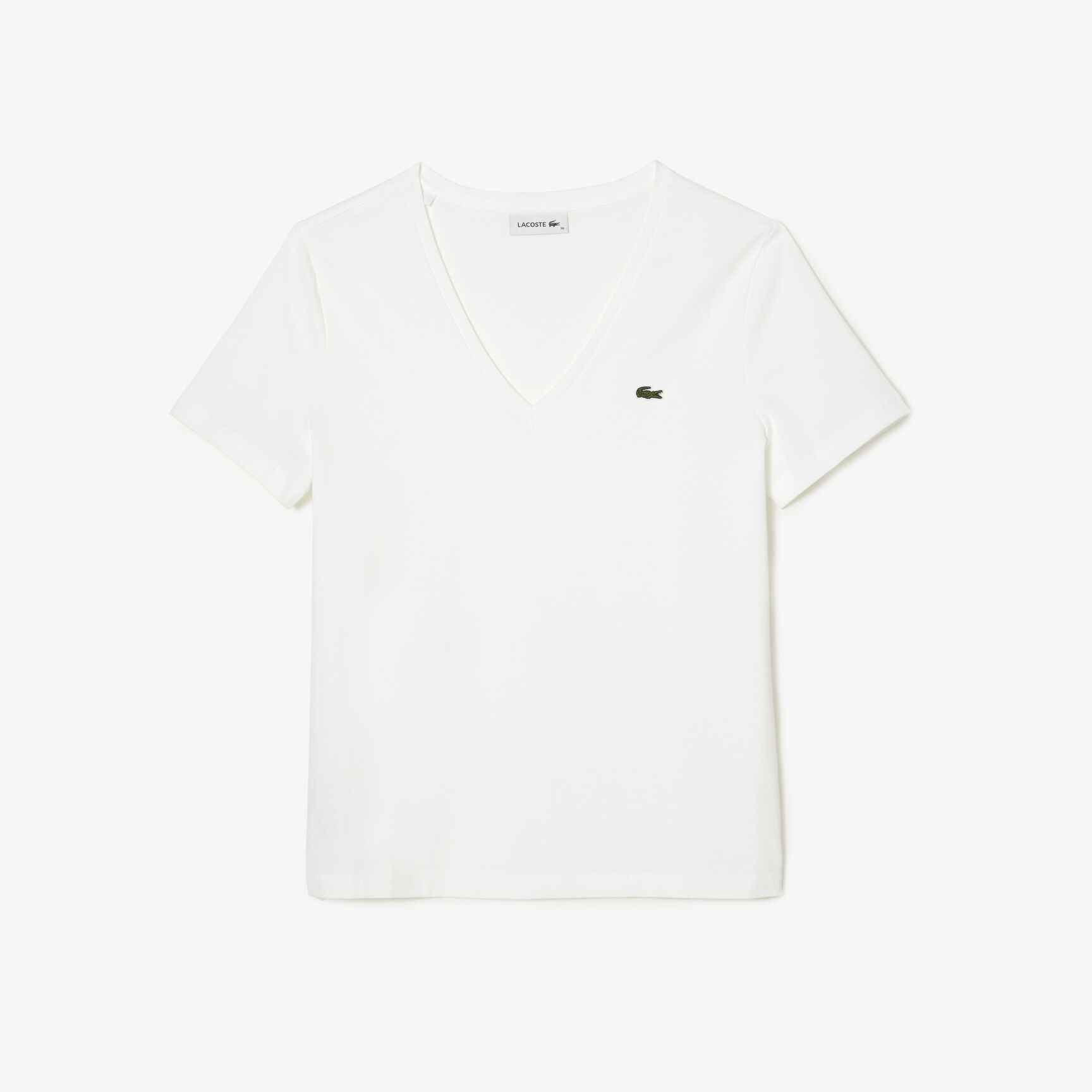 تي شيرت بقصّة عادية وطبعة مميزة لكلمة Lacoste