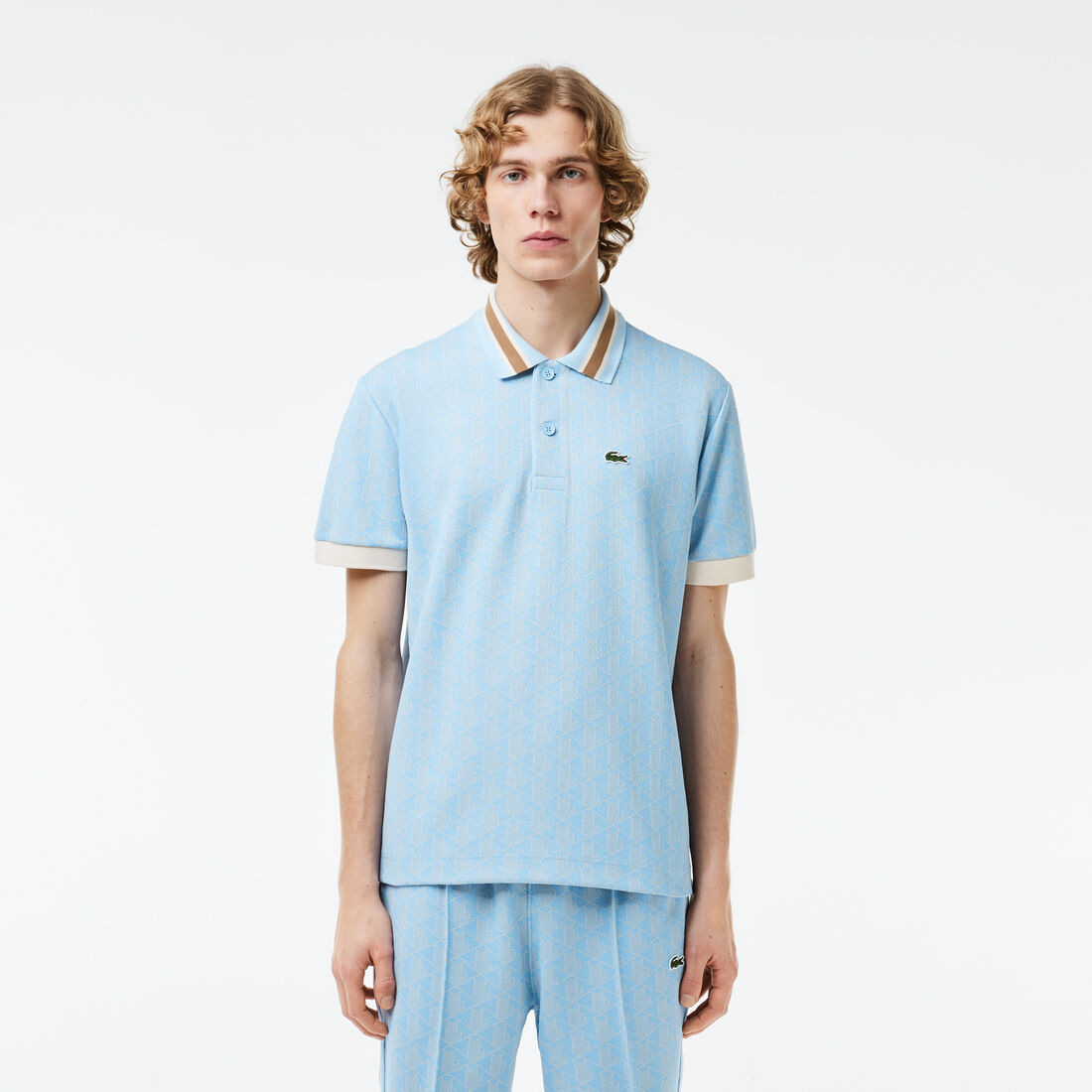 Classic Fit Monogram Jacquard Polo Shirt