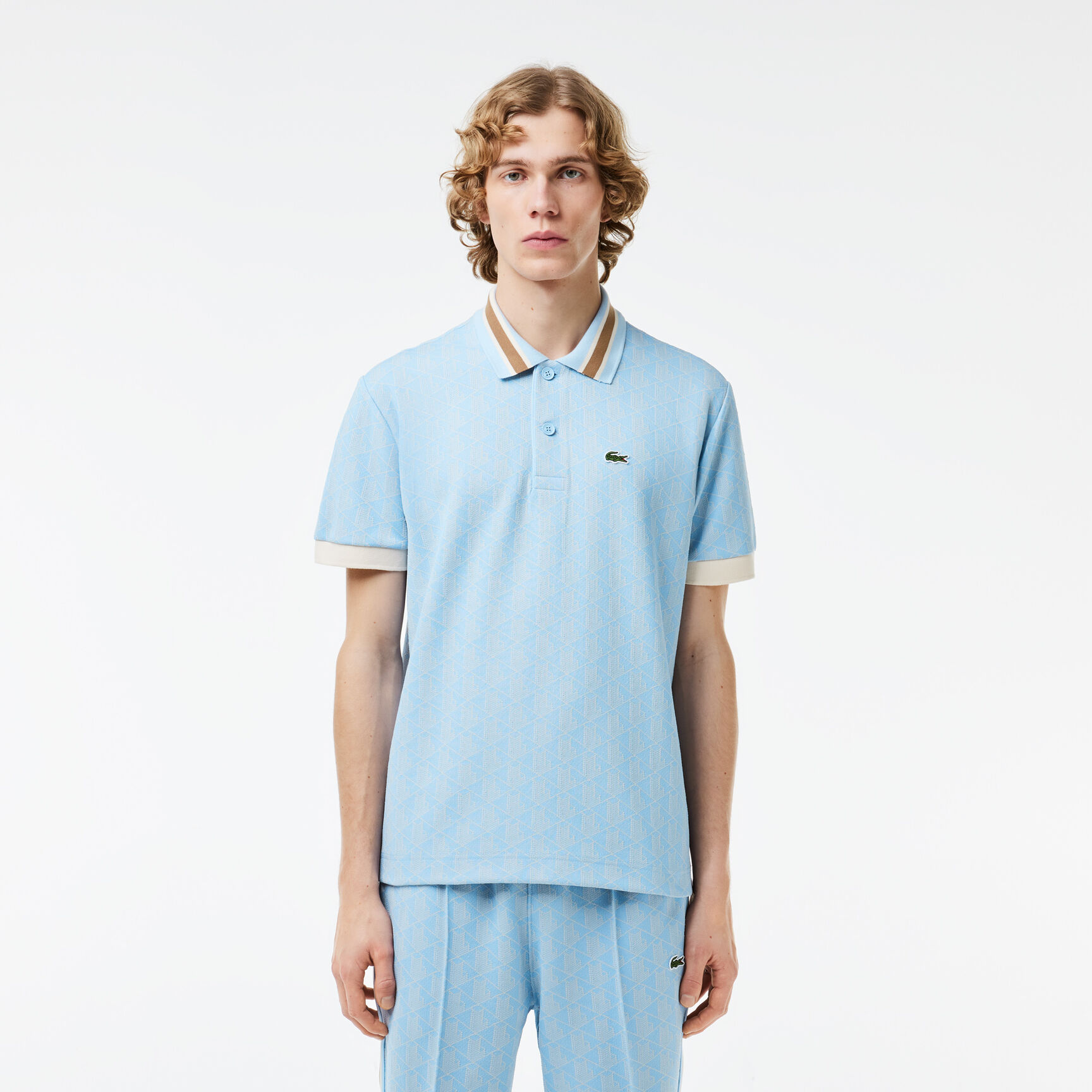 Classic Fit Monogram Jacquard Polo Shirt