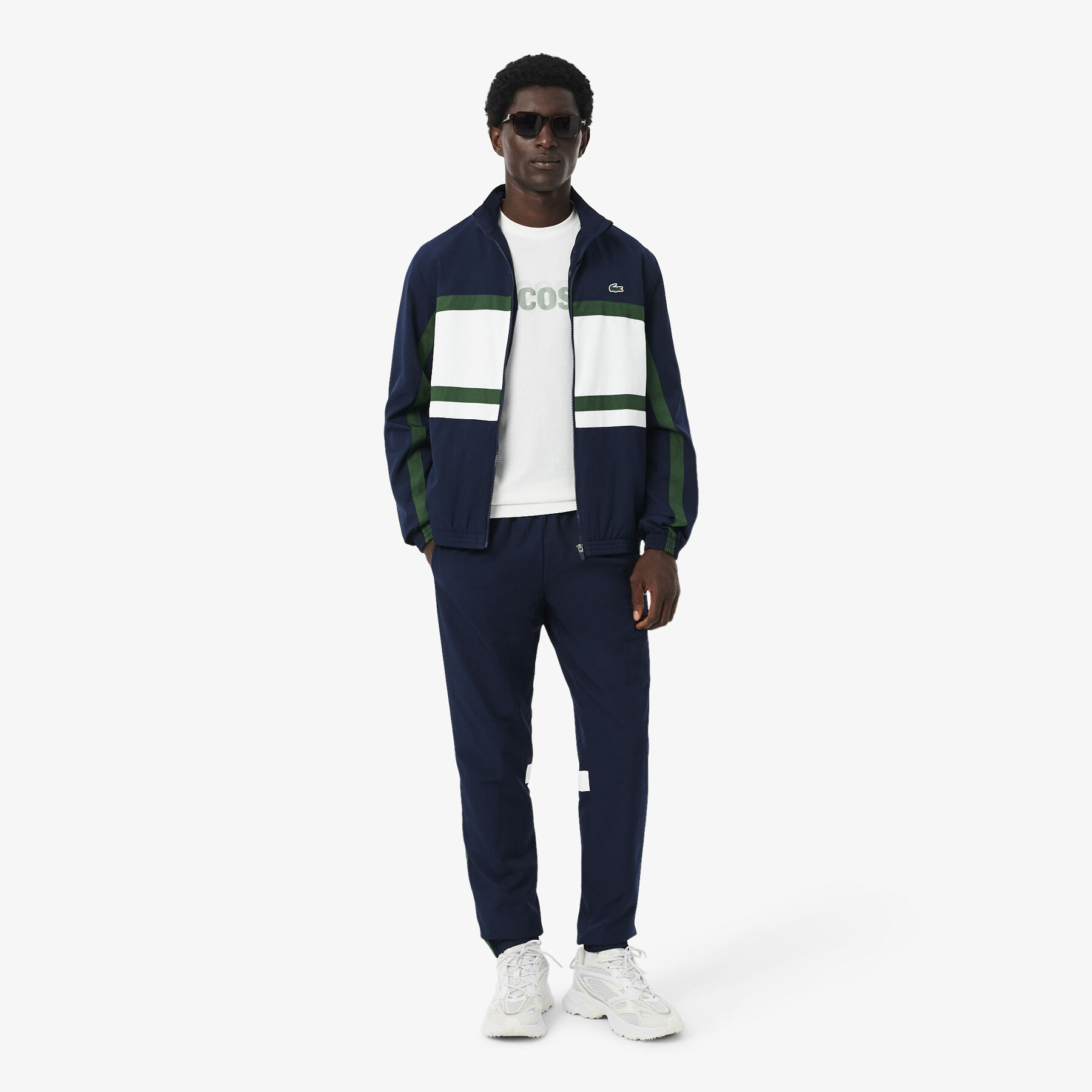 lacoste sport printed tracksuit