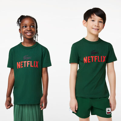 Kids’ Lacoste X Netflix Organic Cotton Print T-shirt