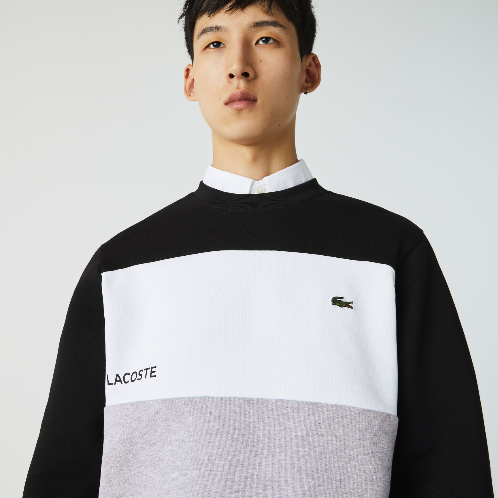 Men’s Lacoste Branded Color-Block Sweatshirt Men’s Lacoste Branded Color-Block Sweatshirt