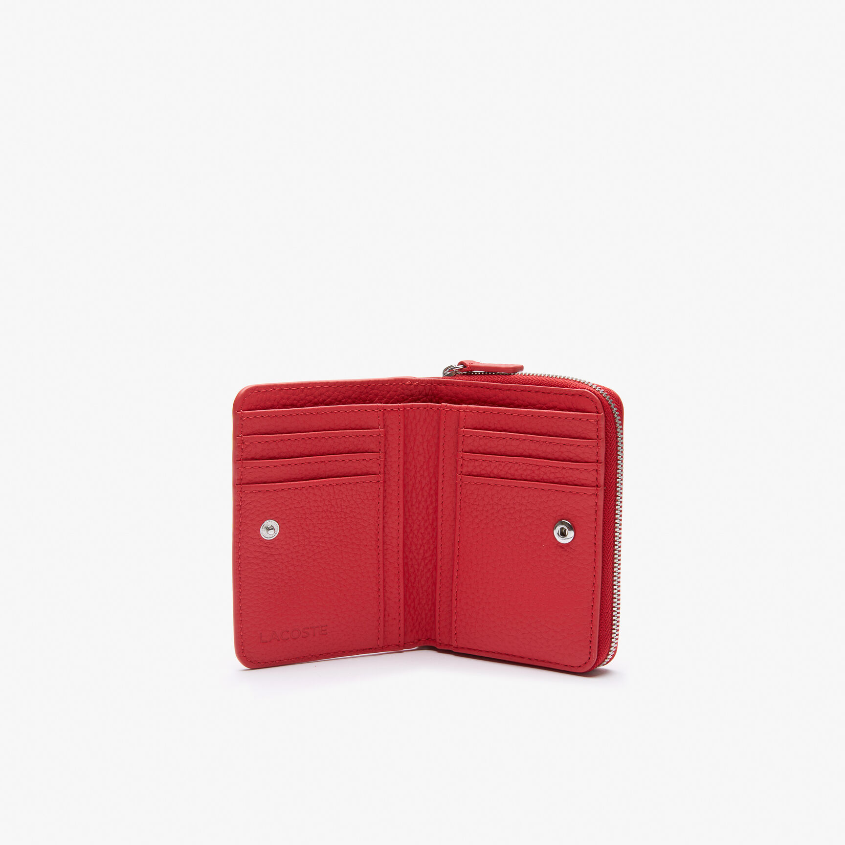 محفظة مربعة صغيرة جلد بارز بسحّاب للنساء مجموعة Croco Crew