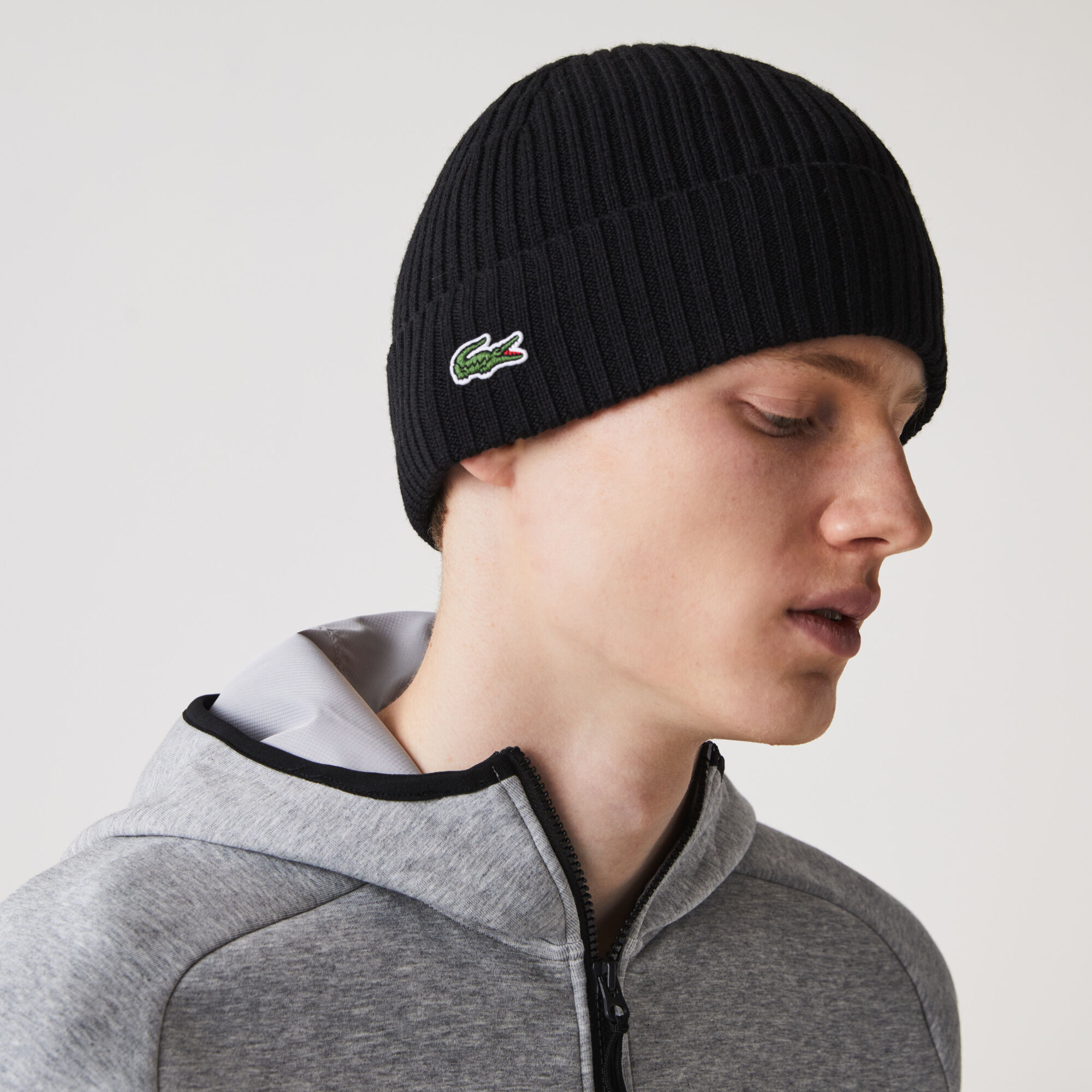 Buy Men s Ribbed Wool Beanie Lacoste SA