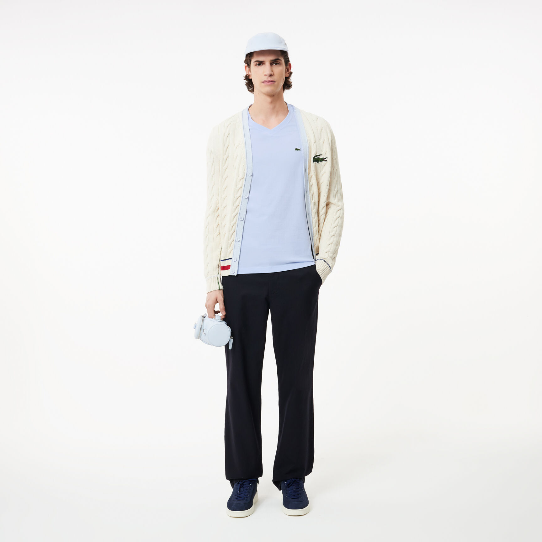 تيشيرت قطن بفتحة رقبة حرف V للرجال تيشيرت قطن بفتحة رقبة حرف V للرجال