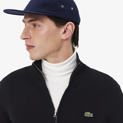 Zipped High Neck Cotton Sweater Zipped High Neck Cotton Sweater