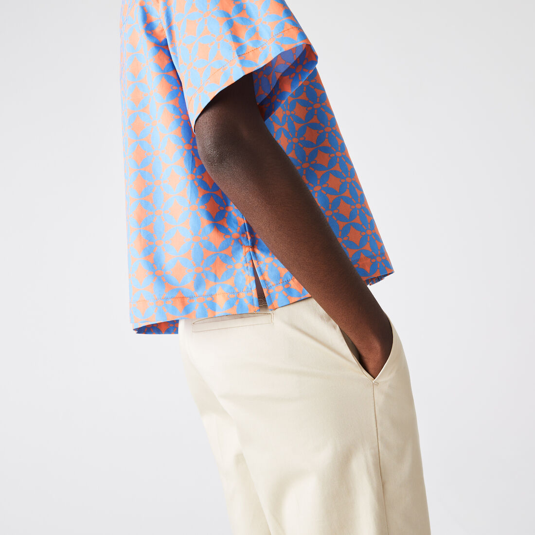 قميص قطن بوبلين مطبوع للنساء قميص قطن بوبلين مطبوع للنساء