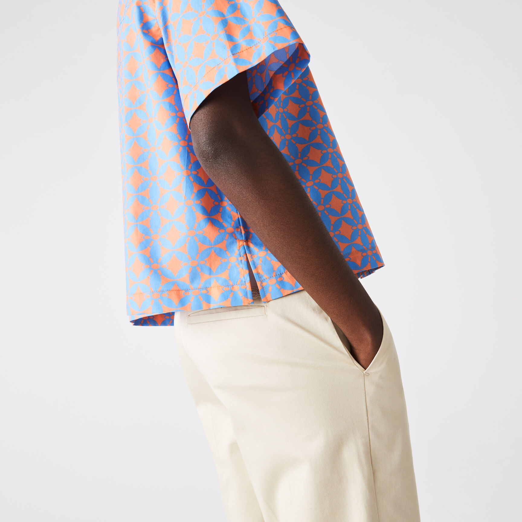 قميص قطن بوبلين مطبوع للنساء قميص قطن بوبلين مطبوع للنساء