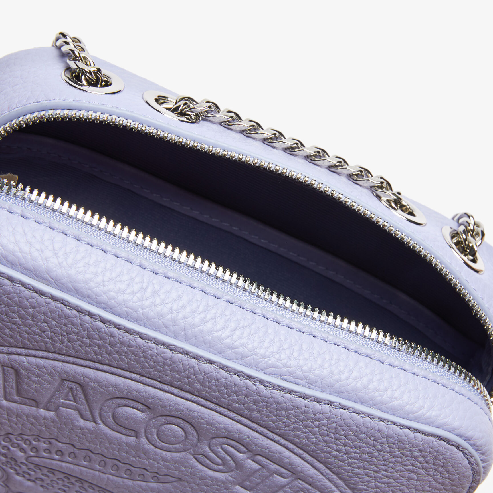 حقيبة كتف بسحاب من الجلد المحبب مجموعة Croco Crew للنساء حقيبة كتف بسحاب من الجلد المحبب مجموعة Croco Crew للنساء