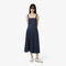 lacoste long pleated strap dress