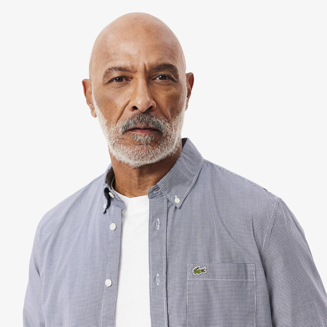 قميص بوبلين مربعات بقصّة عادية قميص بوبلين مربعات بقصّة عادية