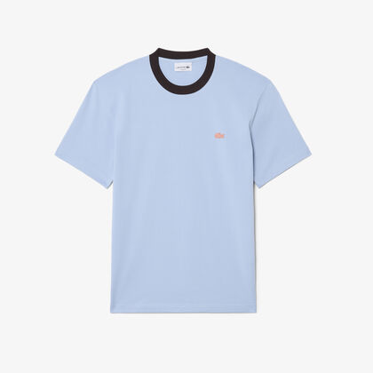 تيشيرت قطني كلاسيكي بقصة كلاسيكية وألوان متداخلة