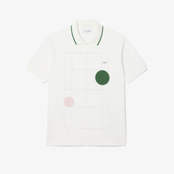 lacoste classic fit graphic petit pique polo shirt
