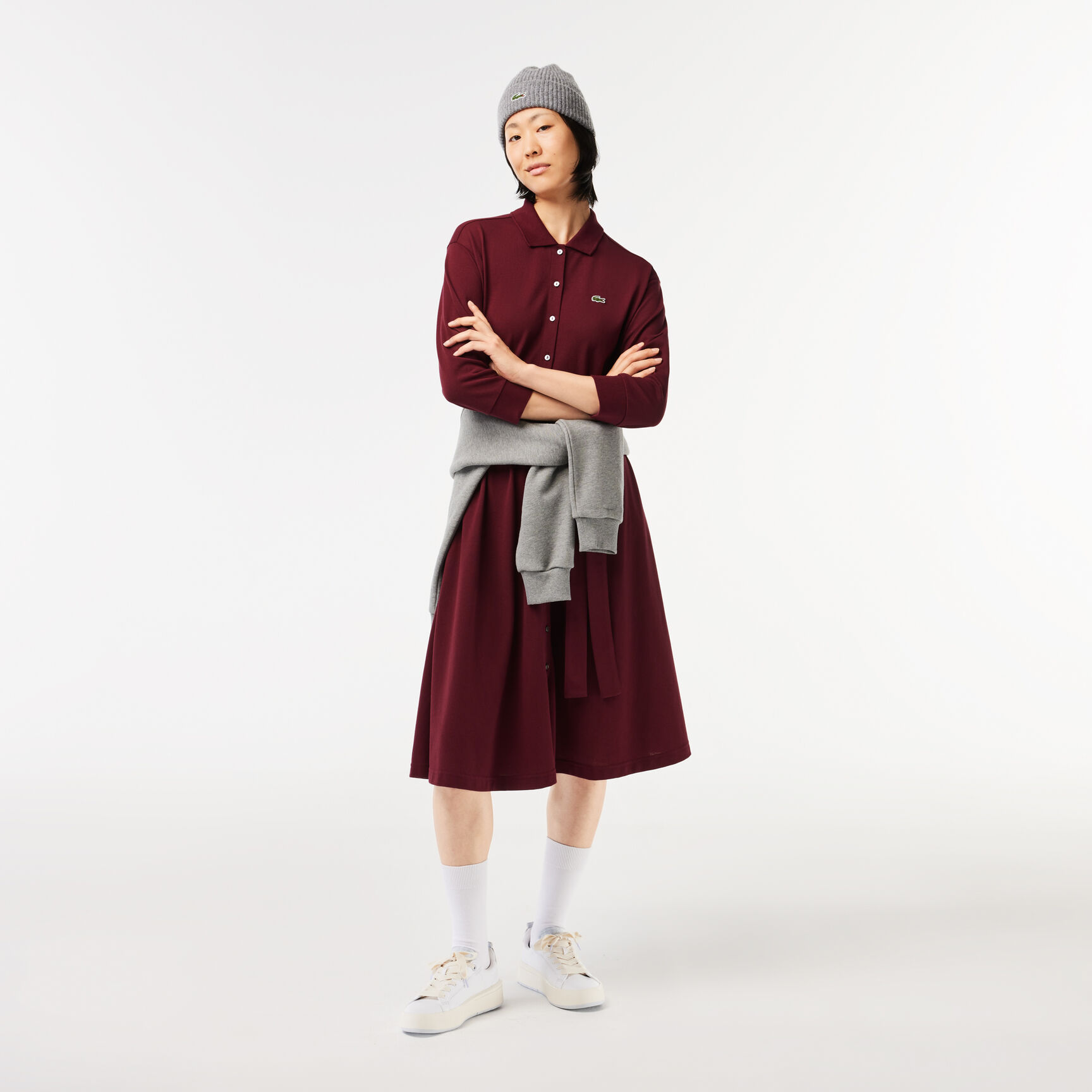 3/4 Sleeve Cotton Pique Polo Dress 3/4 Sleeve Cotton Pique Polo Dress