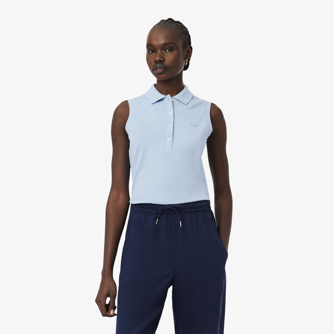 Slim Fit L.12.D Sleeveless Stretch Polo Shirt lacoste slim fit l 12 d sleeveless stretch polo shirt