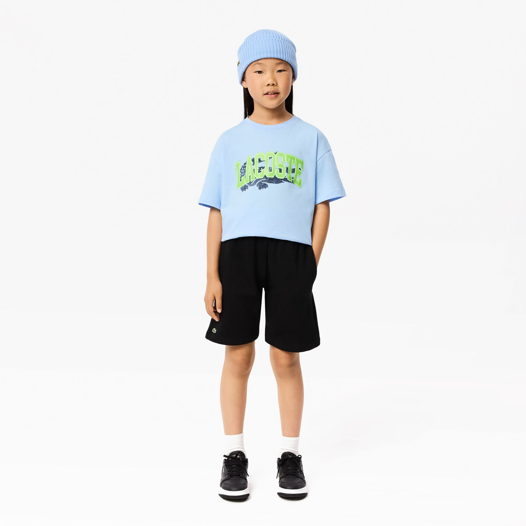 Kids' Lacoste Organic Brushed Cotton Fleece Shorts