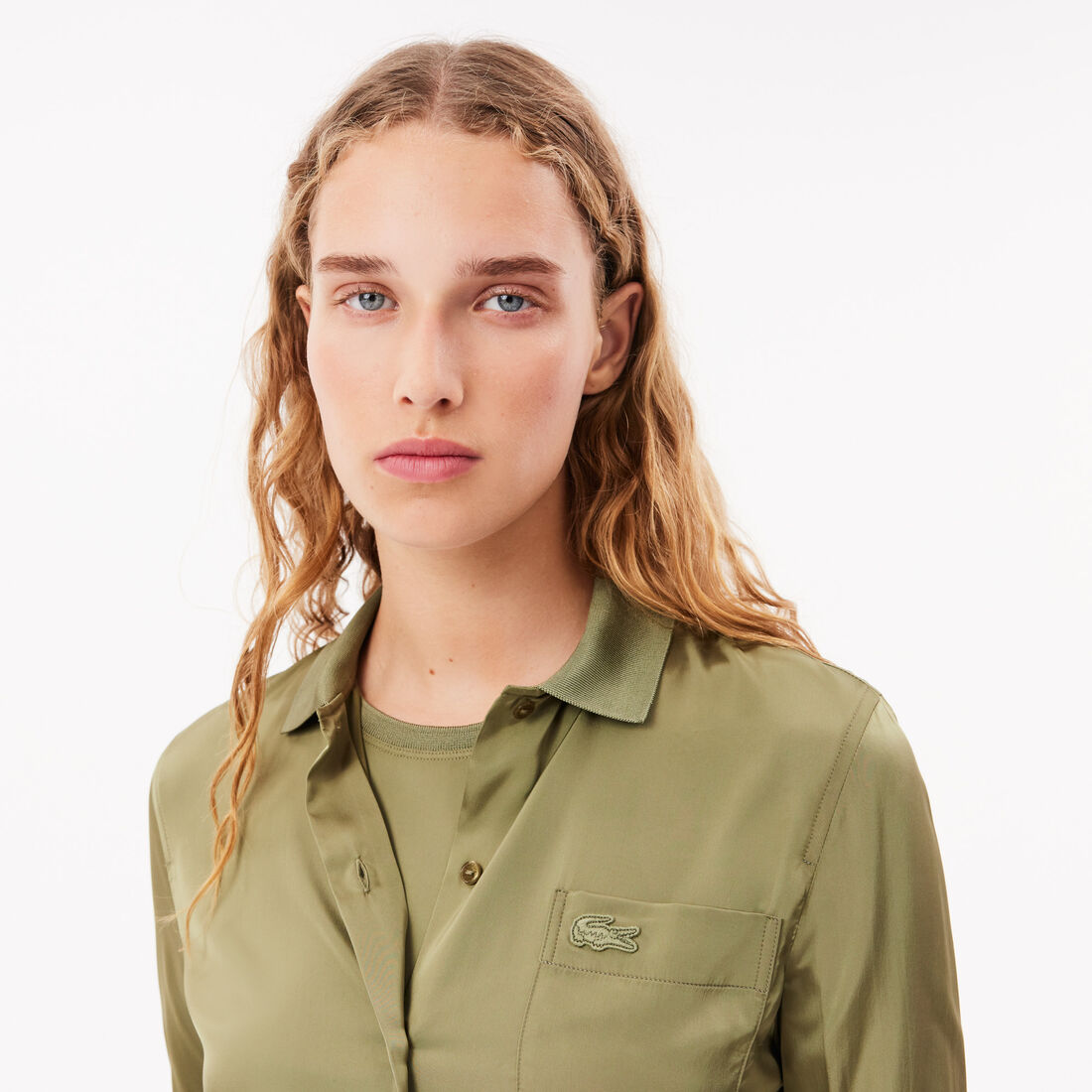 Fluid Ribbed Collar Shirt Fluid Ribbed Collar Shirt