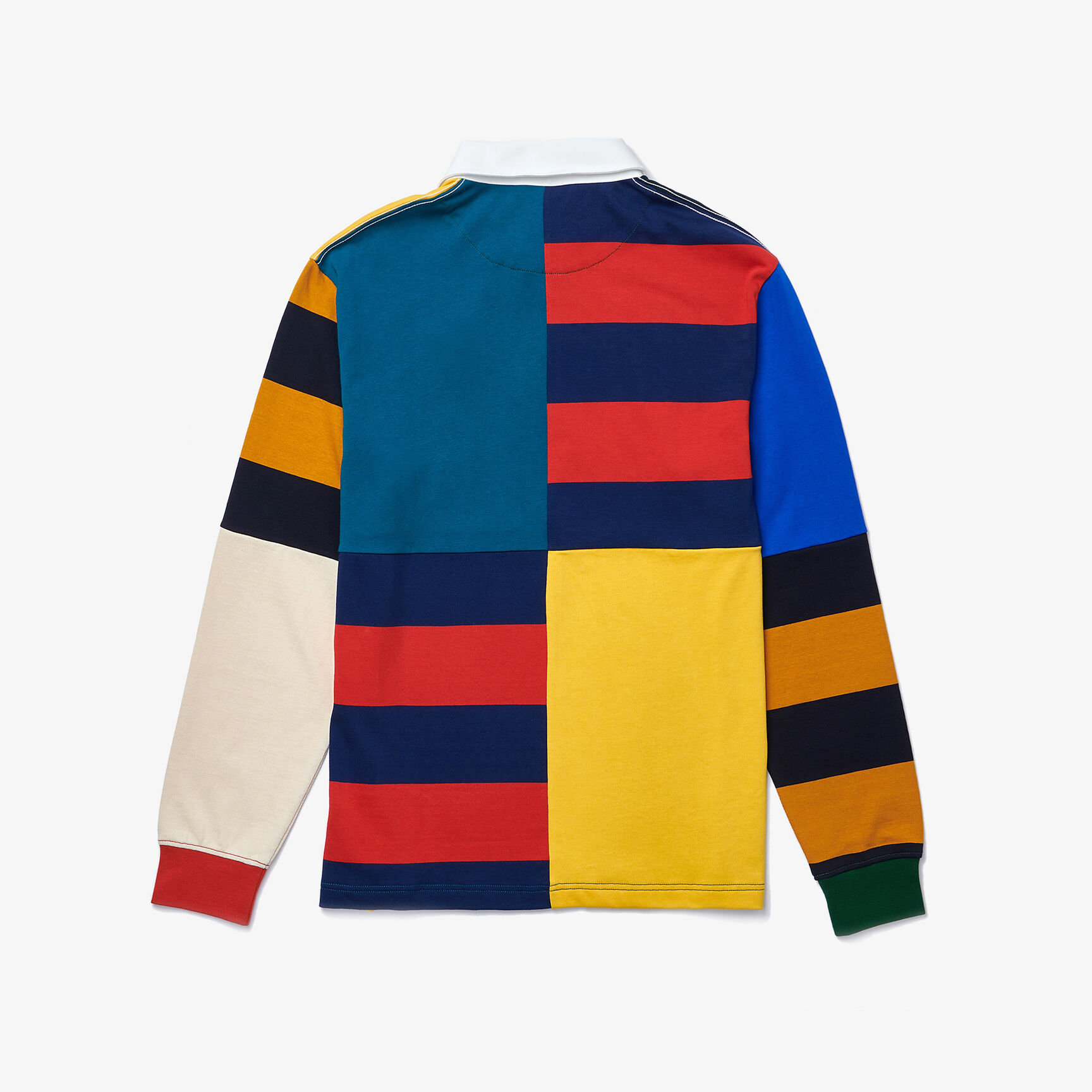 قميص بولو قطني للرجال تصميم الرجبي بكتل لونية وقصة فضفاضة مجموعة Lacoste LIVE قميص بولو قطني للرجال تصميم الرجبي بكتل لونية وقصة فضفاضة مجموعة Lacoste LIVE