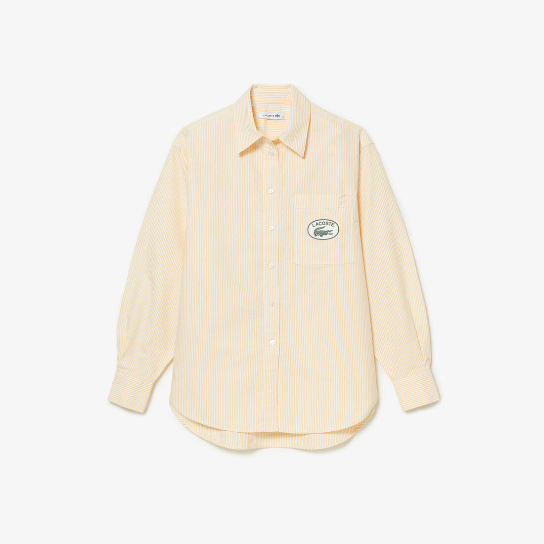 قميص لاكوست قطن أوكسفورد بقصة فضفاضة للنساء قميص لاكوست قطن أوكسفورد بقصة فضفاضة للنساء