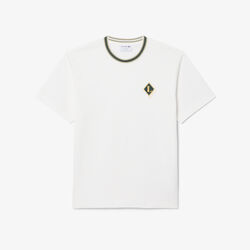 French Made Badge Accent Striped T-shirt