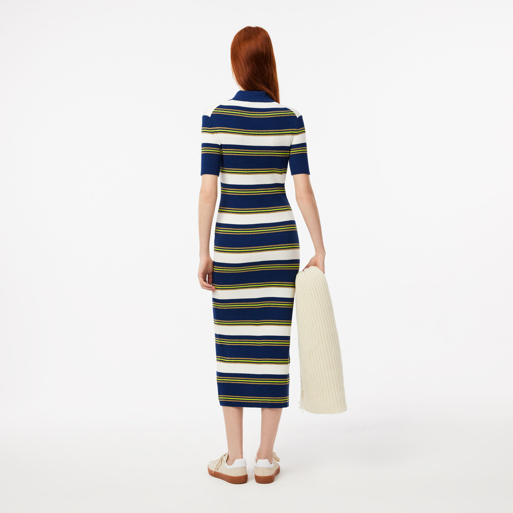 Striped Rib Knit Shirt Dress Striped Rib Knit Shirt Dress