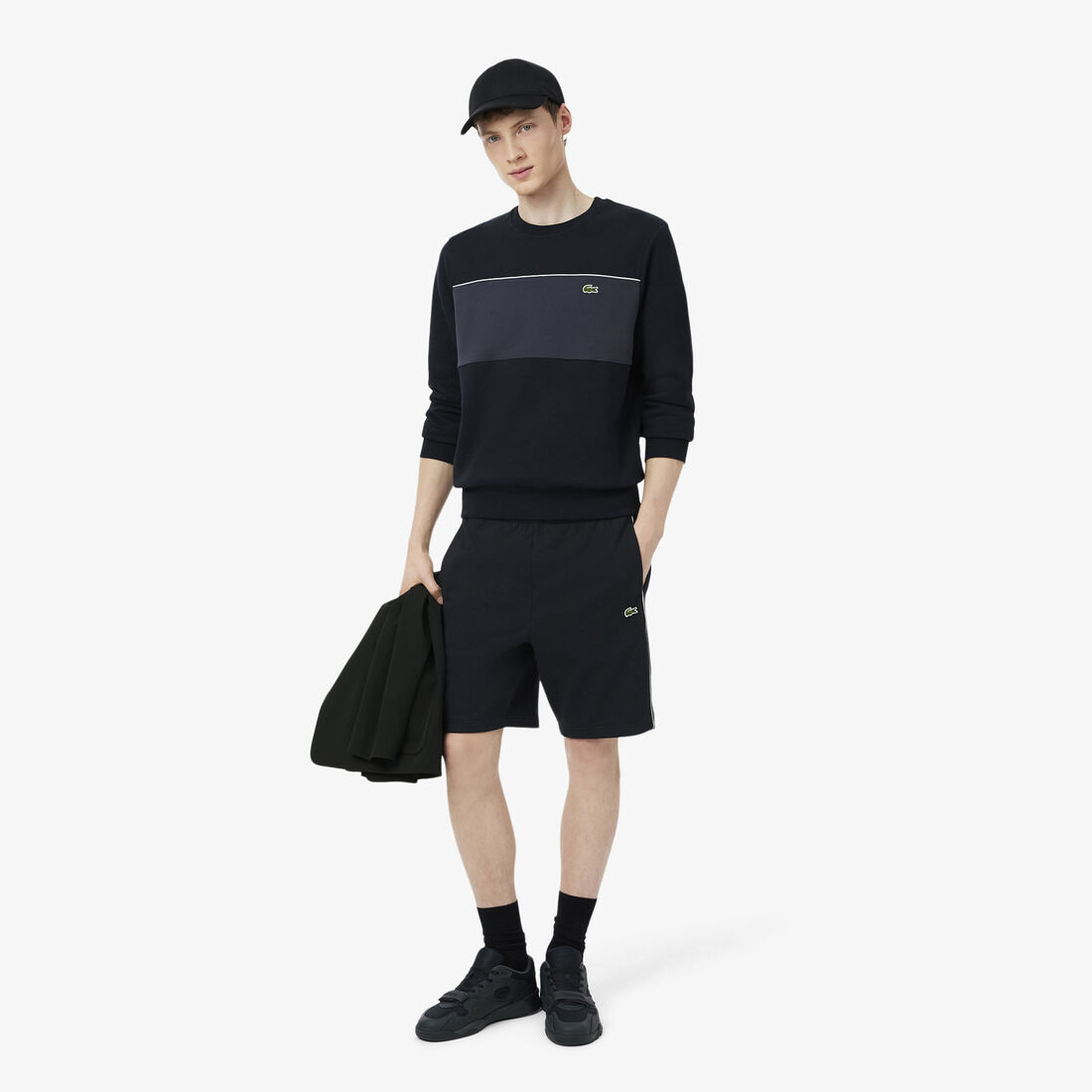 Regular Fit Colour-Block Fleece Shorts