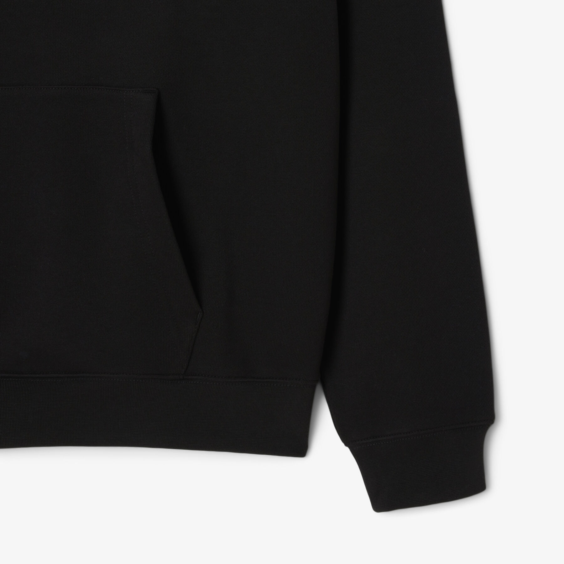 lacoste printed fleece hoodie