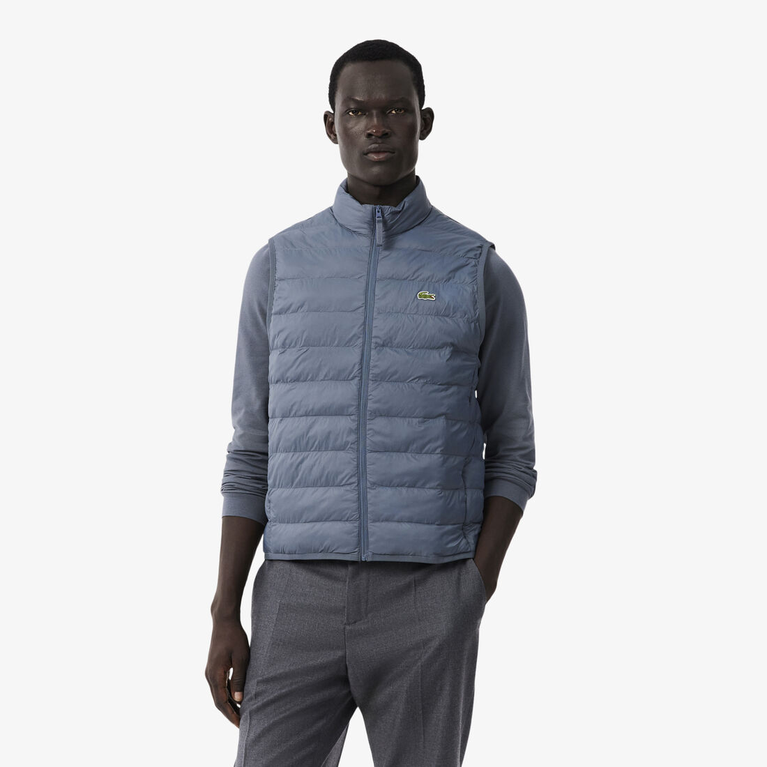 Water-Repellent Puffed Windbreaker Vest lacoste water repellent puffed windbreaker vest