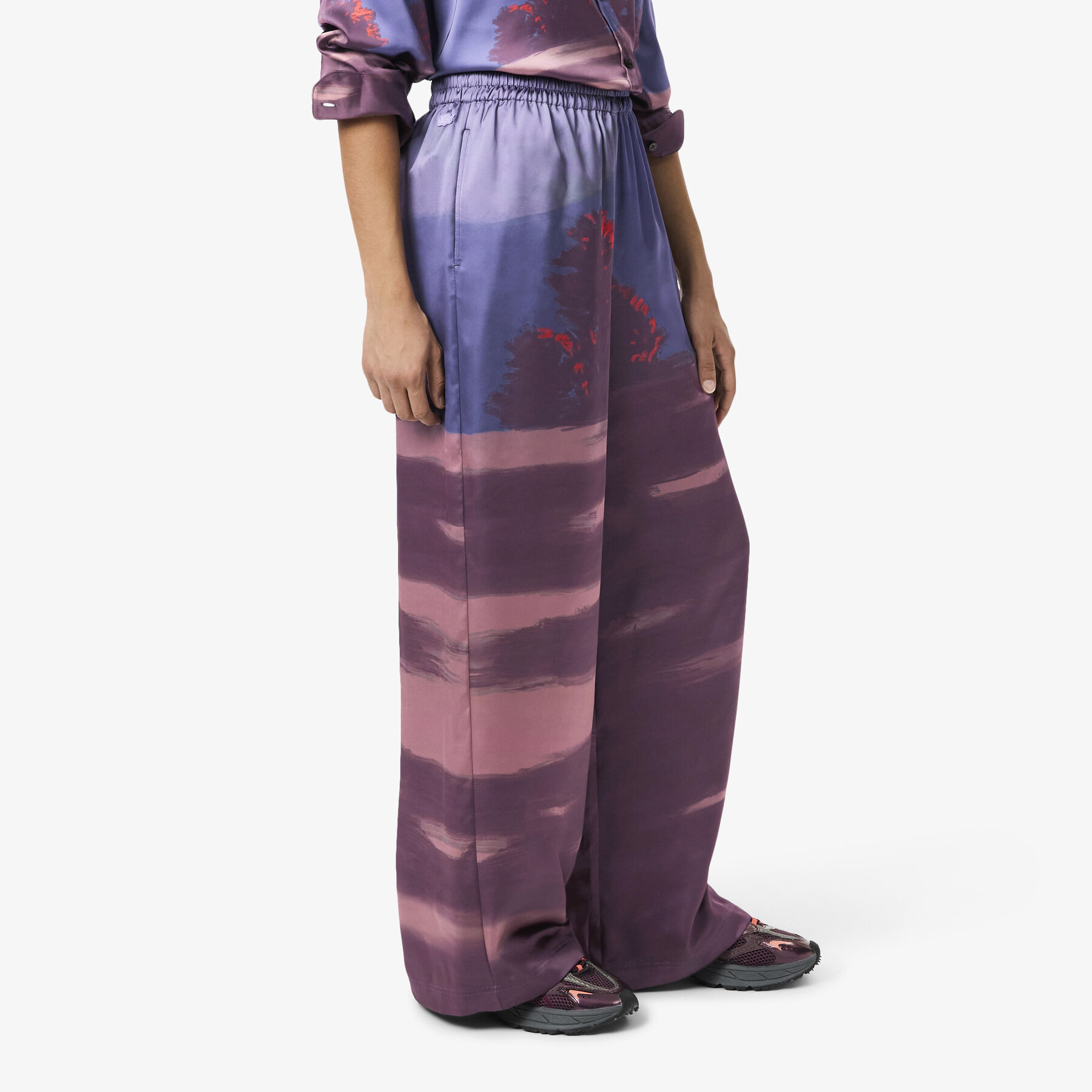 Oversized Landscape Print Pants lacoste oversized landscape print pants