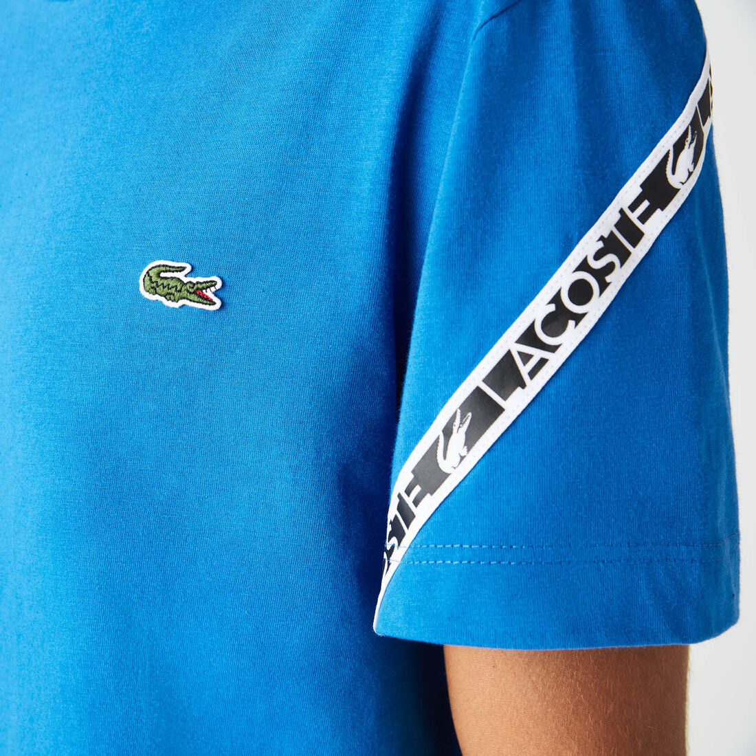 تيشيرت لاكوست بقصة عادية وأشرطة مطبوعة للرجال تيشيرت لاكوست بقصة عادية وأشرطة مطبوعة للرجال