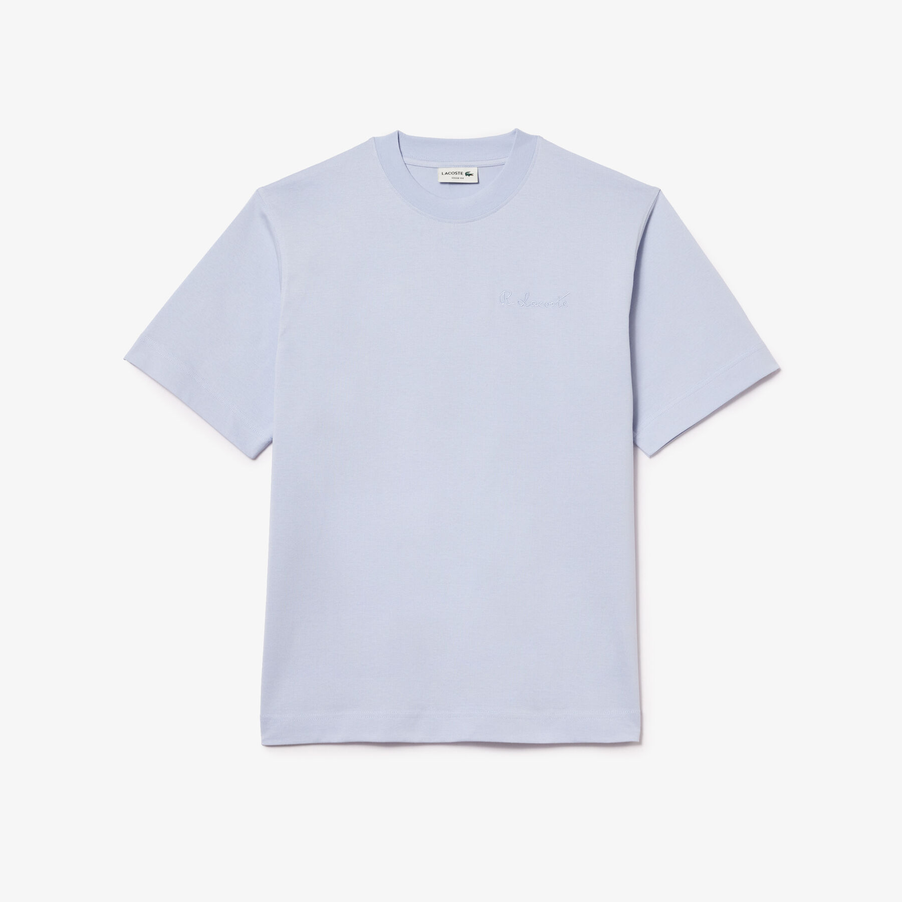 Loose Fit Heavy Cotton Lacoste Embroidery T-shirt
