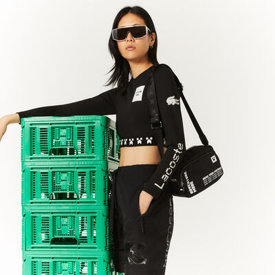 Unisex Lacoste X Minecraft Nylon Print Shoulder Bag