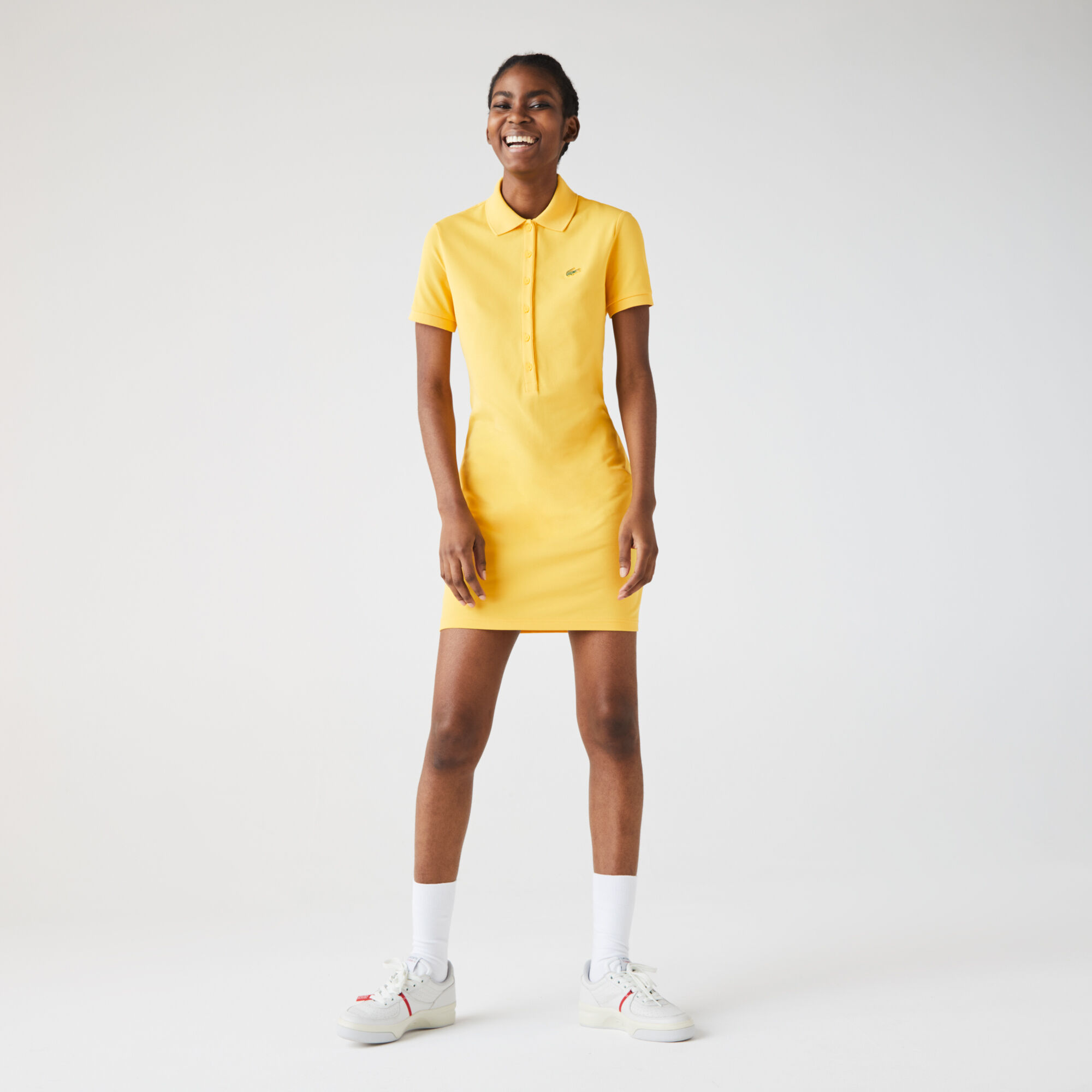 Buy Women s Lacoste LIVE Stretch Cotton Piqu Polo Dress Lacoste SA