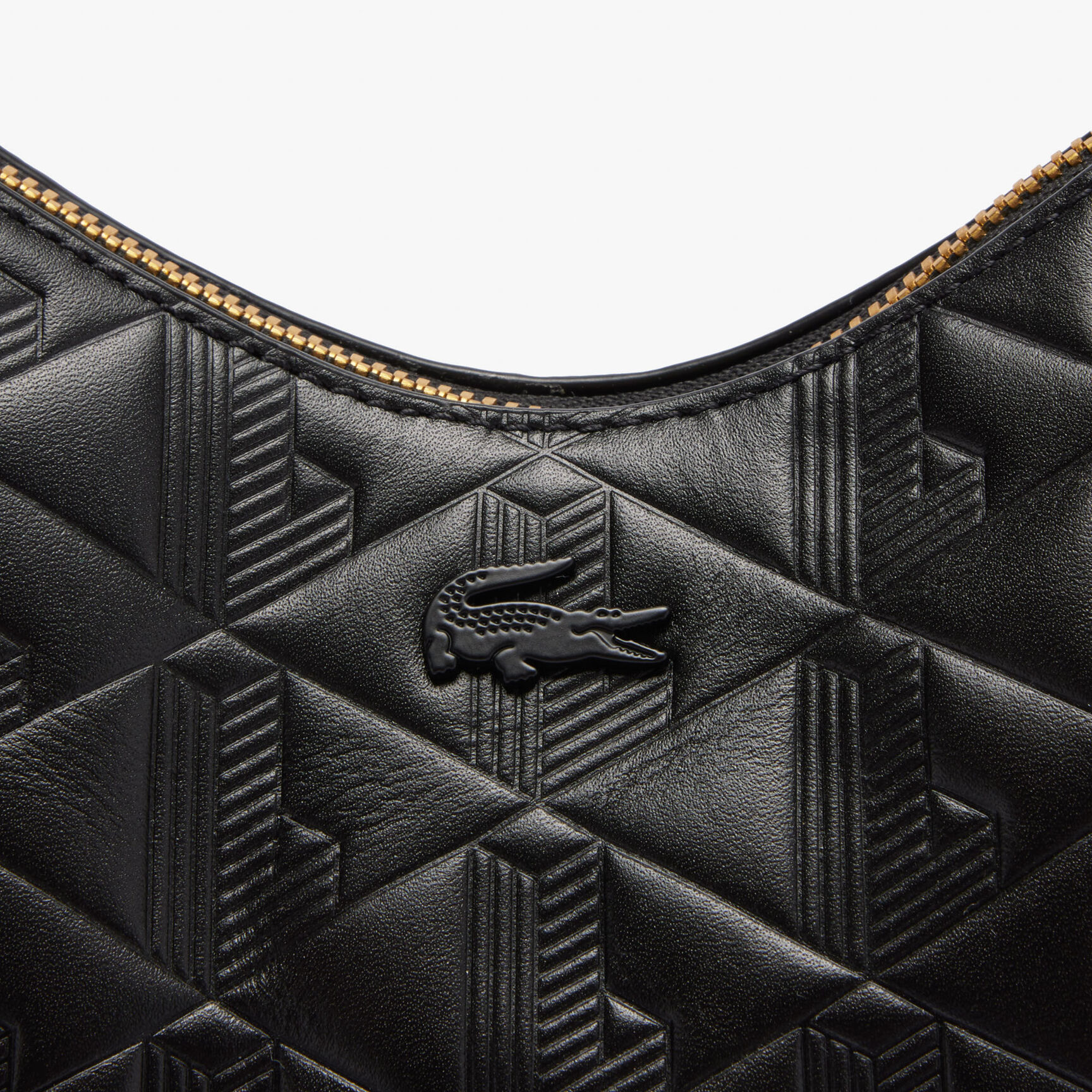 محفظة ماهيكي الجلدية المنقوشة على شكل نصف قمر