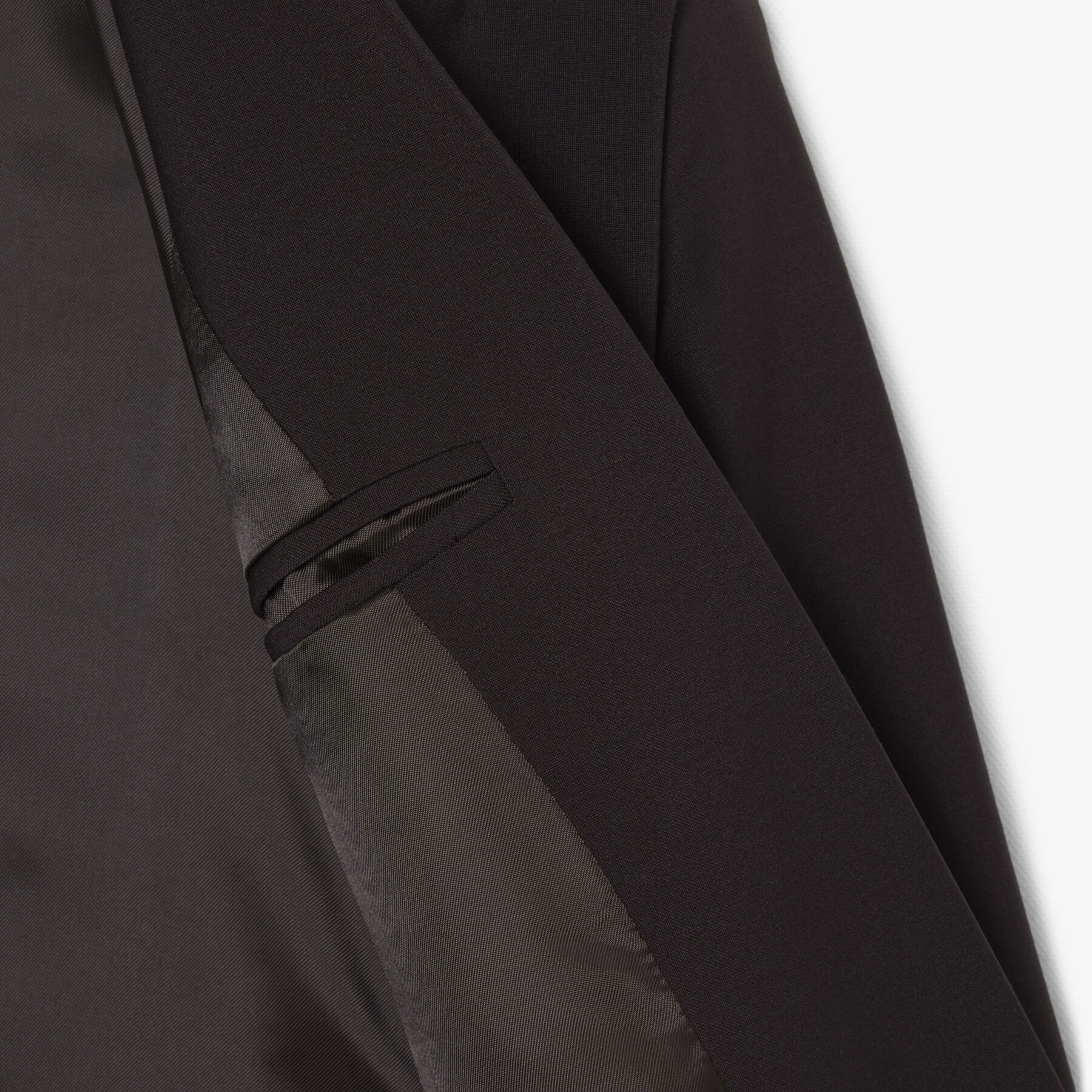 lacoste embroidered logo slim fit wool blazer