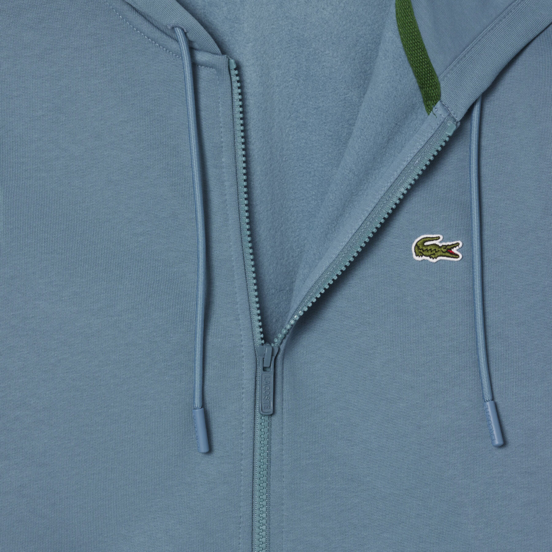 lacoste zip up fleece hoodie