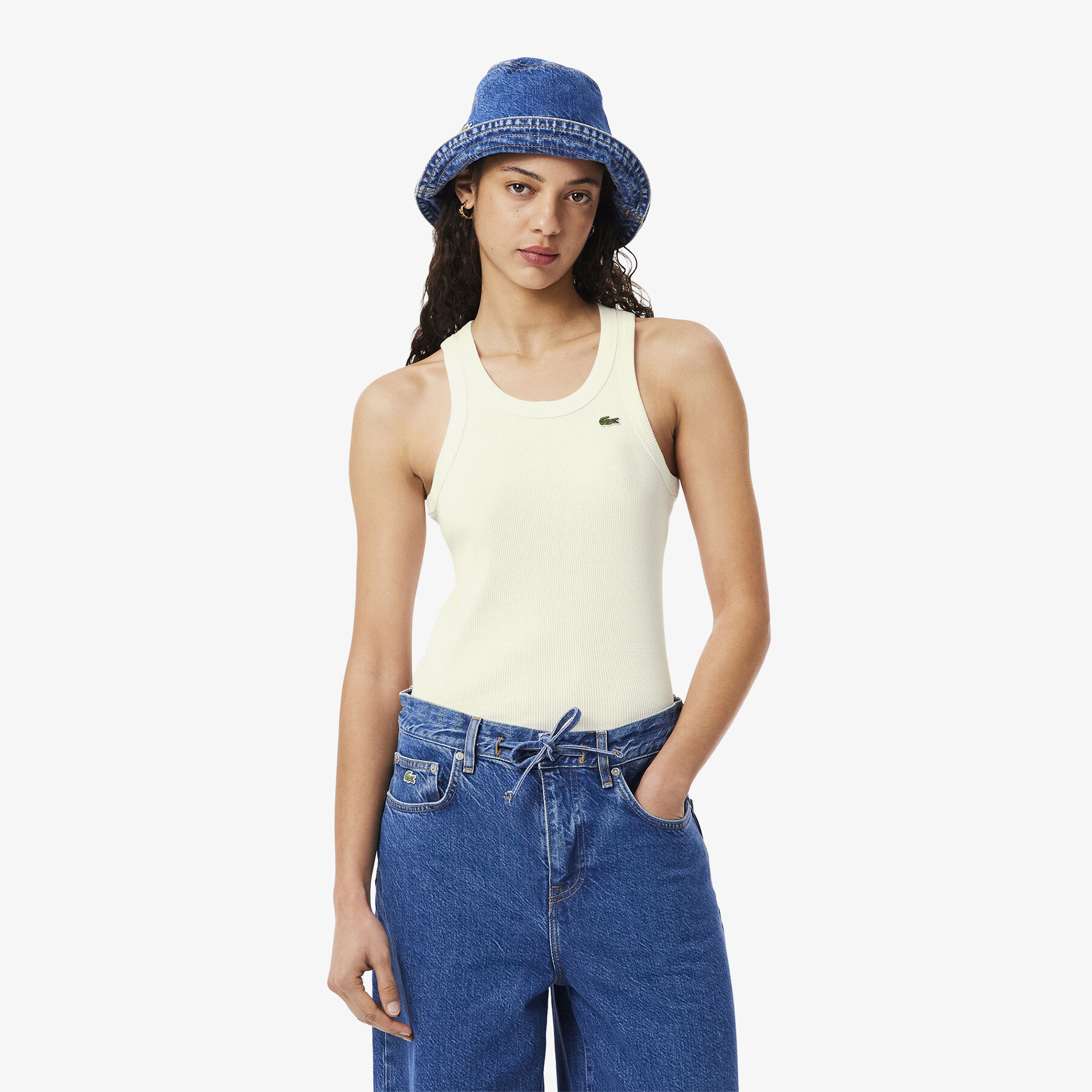 Slim Fit Ribbed Cotton Tank Top