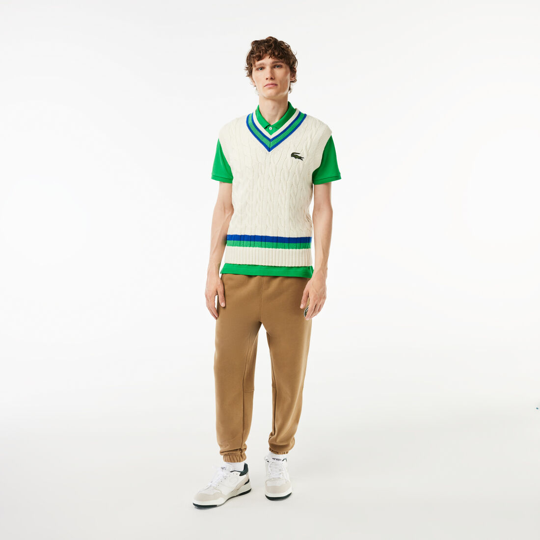 قميص بولو بيكيه بقصة ضيقة L.12.12 قميص بولو بيكيه بقصة ضيقة L.12.12