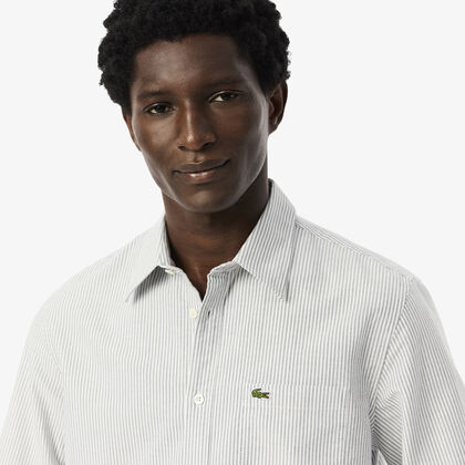 قميص أكسفورد مخطط بقصّة عادية